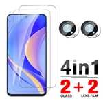 4in1 Protective Tempered Glass For Huawei nova Y90 2022 Screen Protector huawey novay90 nova y 90 novay90 Camera Lens Film Cover