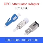 10PCS SC/FC/LC UPC Fiber Optic Attenuator Single-mode Fiber Optic Male to Female Connector 3DB/5DB/10DB/15DB Adapter