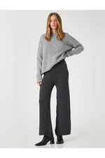 Koton Knitwear Trousers Wide Leg Elastic Waist