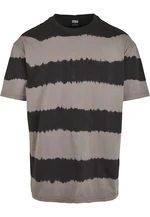 Oversized Striped Tye Dye Tee Asphalt/black