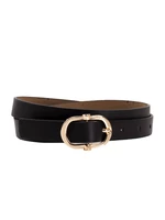 Black eco-friendly leather belt OCH BELLA