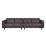 Ciemnoszara sofa z imitacji skóry BePureHome Statement, 280 cm