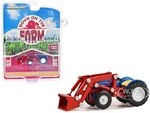 1950 Ford 8N Tractor with Front Loader Blue and Red "Down on the Farm" Series 8 1/64 Diecast Model by Greenlight