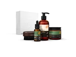 Beviro Väčší darčekový set oleja, balzamu, šampónu a kefy na bradu Beviro Complete Beard Set - Bergamia Wood