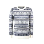 Dámský svetr KAMA 100% Merino - Norský vzor 5024 - bílý Velikost: L