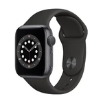 Apple Watch Series 6 GPS, 44mm Space Gray Aluminium Case with Black Sport Band - Regular