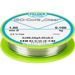 Felder Löttechnik ISO-Core "Clear" SAC305 spájkovací cín cievka Sn96,5Ag3Cu0,5 0.100 kg 1 mm