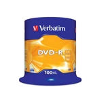 Disk Verbatim DVD-R 4,7GB, 16x, 100cake (43549) Disky Verbatim DVDR/RW využívají technologii MKM/Verbatim, která zajišťuje, že každá nahrávka bude v t