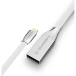 Kábel GoGEN USB / lightning, 1m, plochý (LIGHTN100MM31) biely prepojovací Lightning kábel • 1× USB 2.0 • dĺžka 1 m • kompatibilný pre iPhone, iPad, iP