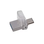 USB flash disk Kingston DataTraveler MicroDuo 3C 32GB OTG USB-C/USB 3.1 (DTDUO3C/32GB) strieborný USB flashdisk • kapacita 32 GB • USB 3.1 a nižší • r