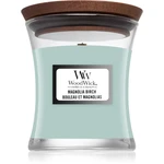 Woodwick Magnolia Birch vonná sviečka s dreveným knotom 85 g