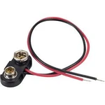 Bateriový klip na 1x 9 V TRU COMPONENTS 18-0094, tlačítkové připojení , (d x š x v) 24.5 x 11.8 x 7.3 mm