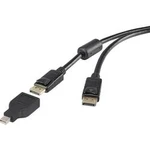 DisplayPort kabel Renkforce [1x zástrčka DisplayPort - 1x mini DisplayPort zástrčka] černá 4.50 m