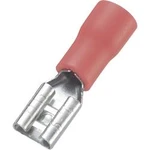 Faston zásuvka TRU COMPONENTS 745136 4.8 mm x 0.8 mm, 180 °, částečná izolace, červená, 100 ks