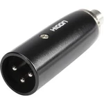 XLR zástrčka / cinch zásuvka Hicon HI-X3CI-MF, adaptér rovný, černá