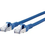 Síťový kabel RJ45 Metz Connect 130845A044-E, CAT 6A, S/FTP, 10.00 m, modrá