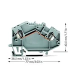 Průchodková svorka WAGO 780-601, osazení: L, pružinová svorka, 5 mm, šedá, 50 ks