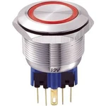 Tlačítko antivandal TRU COMPONENTS GQ25-11E/R/12V, 250 V/AC, 5 A, nerezová ocel, 1 ks
