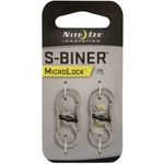NITE Ize Dvojitý karainer s-Biner MicroLock, 2ks, stříbrná NI-LSBM-11-2R3 MicroLock S-Biner 2