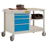 ESD-Mobile dílenském model 1 s polic, Šxhxv 1135 x 590 x 805 mm Manuflex LW1002.5012 LW1002.5012