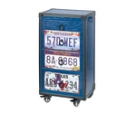 Kadeřnický pojízdný vozík Sibel Barber - modrý (6002330) + dárek zdarma