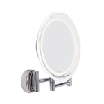 Zrkadlo kozmetické Lanaform LA131007 Wall Mirror strieborné kozmetické zrkadielko • desaťnásobné zväčšenie • na pripevnenie na stenu • dve ramená spoj