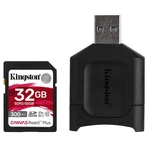 Pamäťová karta Kingston Canvas React Plus SDHC 32GB UHS-II U3 (300R/260W) + čtečka (MLPR2/32GB ) pamäťová karta SD • kapacita 32 GB • trieda UHS 3 (U3