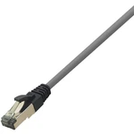 LogiLink CQ8022S RJ45 sieťové káble, prepojovacie káble CAT 8.1 S/FTP 0.50 m svetlosivá bez halogénov 1 ks