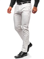 Pantaloni chinos albi bărbati Bolf 1143