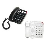 F3MA Ringtone Landline Phone for Elderly - Big Button Fixed Home Phone with Amplified Sound and Easy-to-Read Display