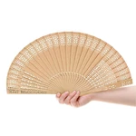Hand Fans For Women Foldable Openwork Wooden Fans For Wedding Chinese Style Sandalwood Fan Shower Gifts Favors Fan For Party And