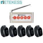 RETEKESS TD155 Wireless Waiter Calling System Restaurant Pager 5 Waterproof Watch Receiver+5-Key Call Button for Kitchen Coffee