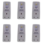 HOT 6X UK Plug 13A Gfci Leakage Protection Plug Rcd Socket Home Circuit Breaker Cutout Power Trip Switch- UK Plug