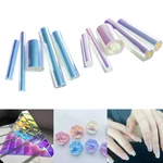 Holographic Reflective Mirror Effect Rainbow Iridescent Cellophane Film Foils For Nail Art DIY Epoxy Resin Mold Filling Supplies