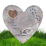 Dog Grave Stone Heart Heart Shaped Pet Memorial Garden Stone Pet Grave Stone With Forever In Our Hearts Text Cat Dog Grave Stone