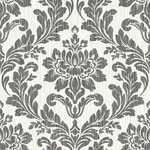 Galois Black Damask Wallpaper