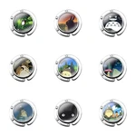 Cute Cartoon Happy Totoro Foldable Purse Hook for Women's Table Handbag Storage Folding Decor Table Hook