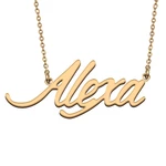Alexa Custom Name Necklace Customized Pendant Choker Personalized Jewelry Gift for Women Girls Friend Christmas Present