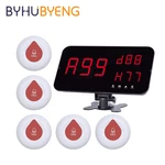 BYHUBYENG Klantenservice Table Bell Call Button Wireless Transmitter Waterproof Ristorante Mobile Ring Request Tafel Service