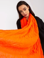 Fluo oranžový vzdušný šátek s řasením