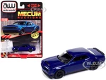 2018 Dodge Challenger SRT Demon Indigo Blue "Mecum Auctions" Limited Edition to 2496 pieces Worldwide "Premium" Series 1/64 Diecast Model Car by Auto