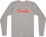 Fender Koszulka Spaghetti Logo LS Unisex Heather Gray M