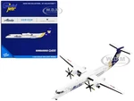 Bombardier Q400 Commercial Aircraft "Alaska Airlines - University of Washington Huskies" White with Purple and Gold Tail 1/400 Diecast Model Airplane