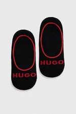 Ponožky HUGO 3-pak pánske, čierna farba, 50514921