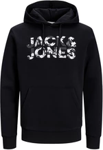 Jack&Jones Pánská mikina JJEJEFF Standard Fit 12250682 Black XXL