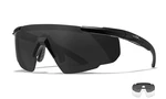 Brýle Wiley X® Saber Advanced, sada – Černá (Barva: Černá, Čočky: Čiré + Kouřově šedé)