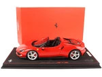 Ferrari 296 GTS Rosso Corsa Red with DISPLAY CASE Limited Edition to 200 pieces Worldwide 1/18 Model Car by BBR