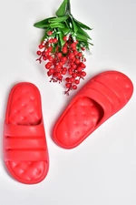 Dámské červené plážové/pohodlné pantofle Fox Shoes