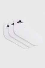 Ponožky adidas 3-pak biela farba, HT3441