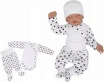 Z&Z 2-dílná soupravička, body dl.rukáv, polodupačky Hvězdičky, bílá/granát, vel. 50 (0-1m) Z&Z 2-dílná soupravička, body dl.rukáv, polodupačky Hvězdičky, bílá/granát, vel. 50 (0-1m)